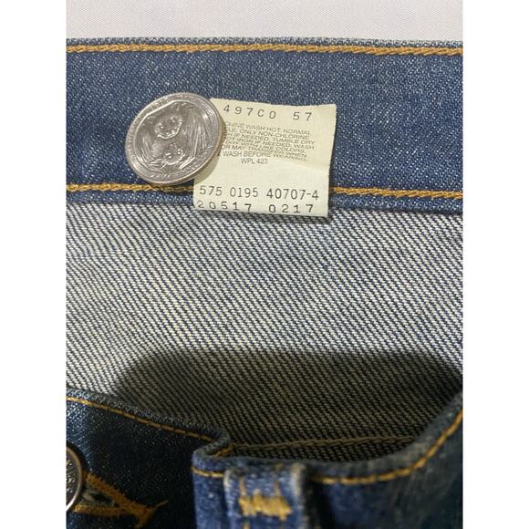 Vintage Levi’s 517 Orange Tab Boot Cut Denim Jeans USA Size 35/30 Hemmed - Picture 7 of 8